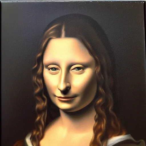 La gioconda,photorealist 8k,, Oil Painting,, 3D