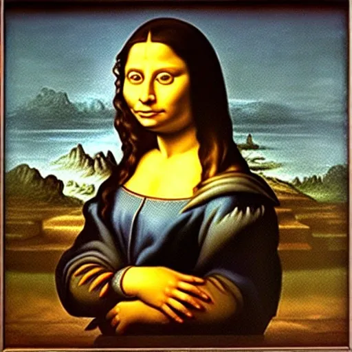 La gioconda,photorealist 8k,, Oil Painting,, 3D