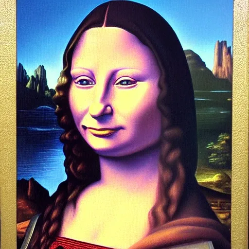 La gioconda,photorealist 8k,, Oil Painting,, 3D