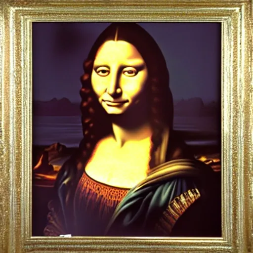 La gioconda,photorealist 4k, Oil Painting,robot