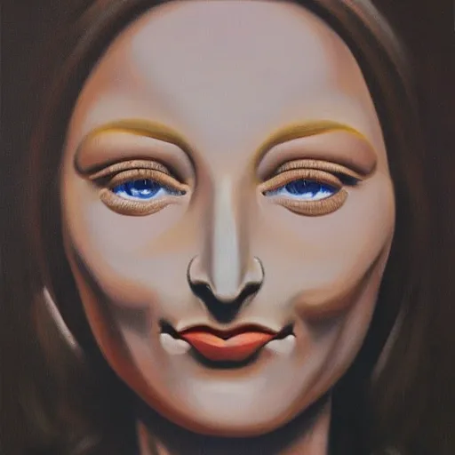 La gioconda,photorealist 4k, Oil Painting,robot