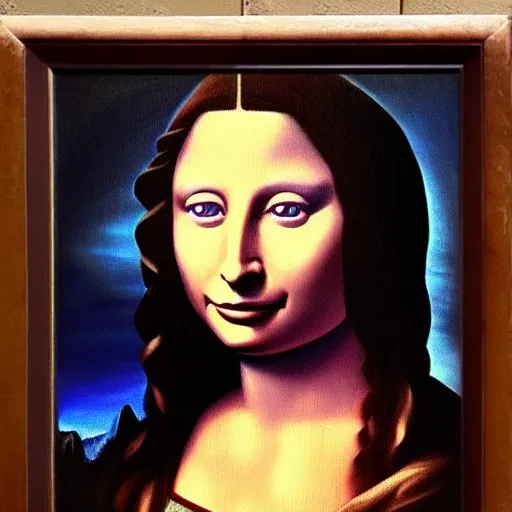 La gioconda,photorealist 4k, Oil Painting,robot