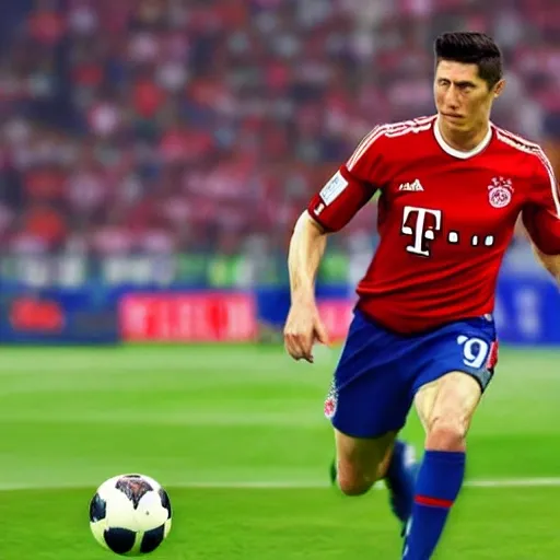 robert lewandowski hyperrealistic