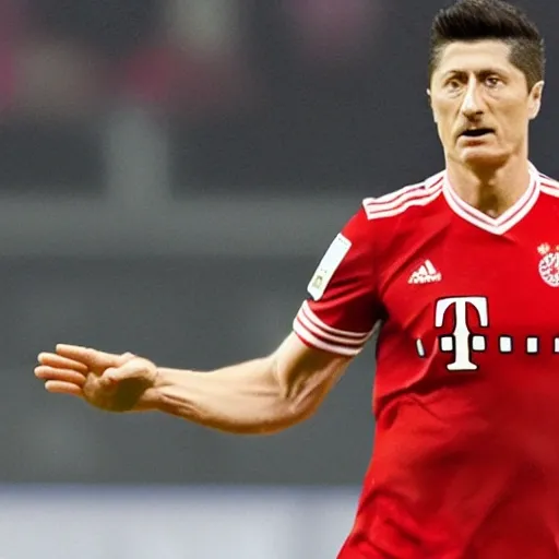 robert lewandowski hyperrealistic