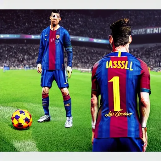 Cr7vsMessi,photorealist 4k, 