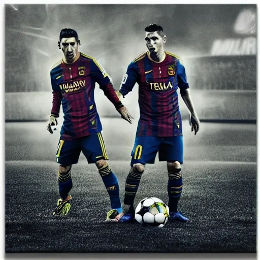 Cr7vsMessi,photorealist 4k, 