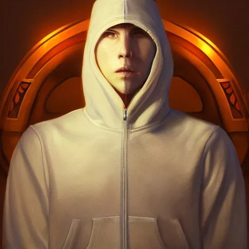 symmetry!! portrait of monster with hoodie in the style of highly detailed, digital painting, artstation, concept art, smooth, sharp focus, illustration, art by artgerm and greg rutkowski and alphonse mucha, 8 k, portrait, wearing hoodie

, Trippy