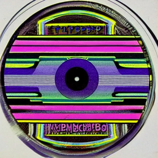 Trippy, art for a tape of a disc, type of letter style of 60s and 70s, appears the name of the band with that type of letter, mystical, the name of the band is AlterMambo