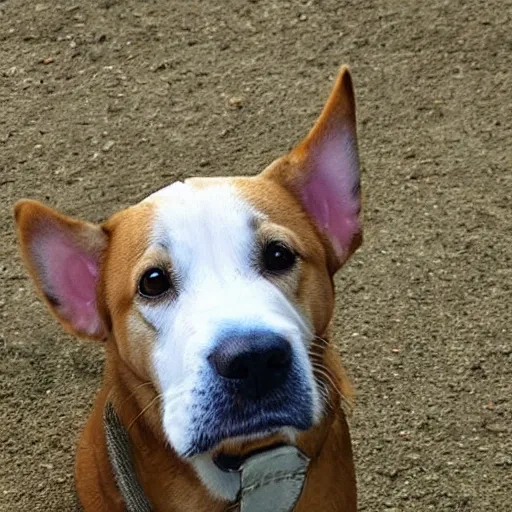 Genera un perro con cabeza de pez

