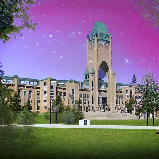 Realistic image of the University of Saskatchewan in the year 2090 

