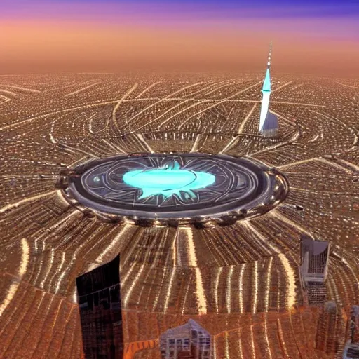 Riyadh Saudi Arabia in the year 2050, 3D