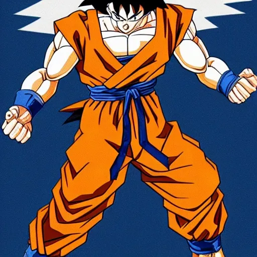 Goku in the style of Michelangelo,