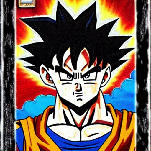 Goku, in the style of Leonardo,