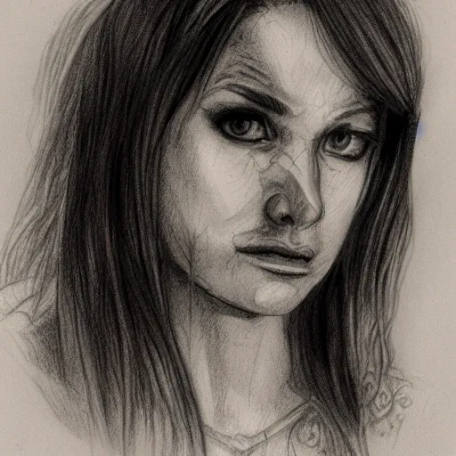 Carmilla, Pencil Sketch