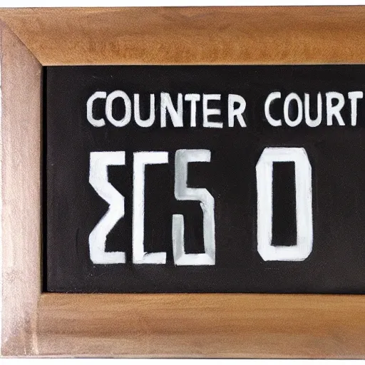   score counter board, black and white, Oil Painting