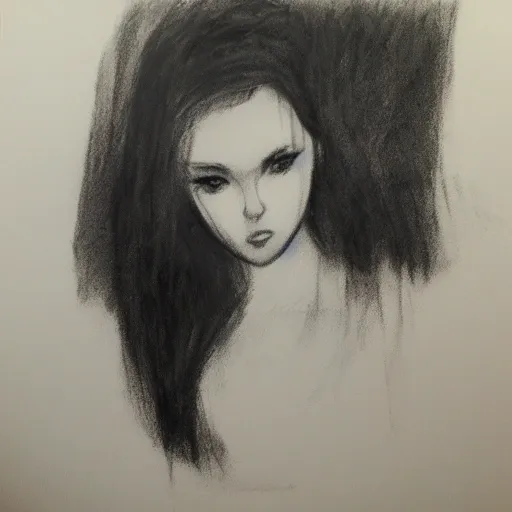 Charcoal drawing Midjourney style
