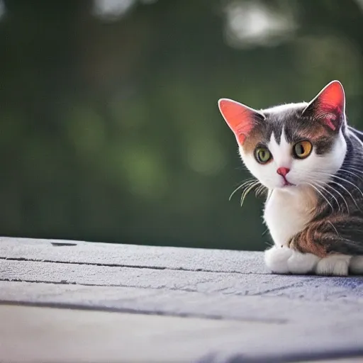 imagen de una pintura de gato con un estilo cubista  con bokeh, lente 35mm, f.1.1, velocidad 200, luz dorada gato color negro y gris con estilo cubista de pablo picaso

