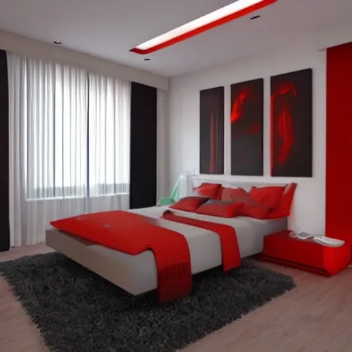 bedroom fire nation desing , 3D