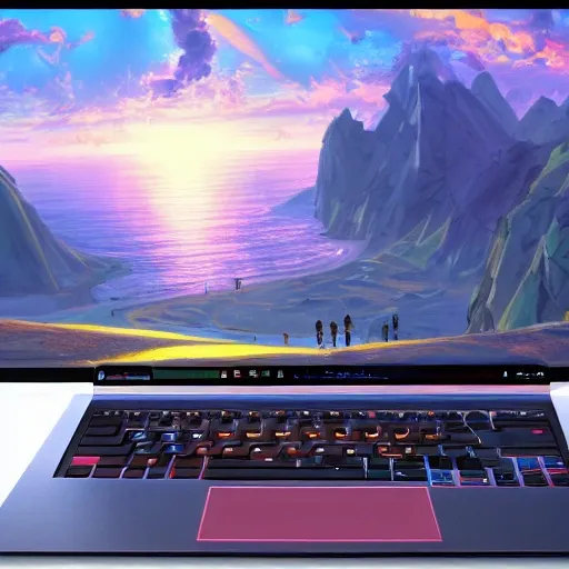 laptop screen, installing linux, beautiful scenery, perfect picture quality, bright colors, unreal engine highly rendered, oil on canvas, trending on artstation, featured on pixiv, cinematic composition, extreme detail, metahuman creator, Size: 1920x1080