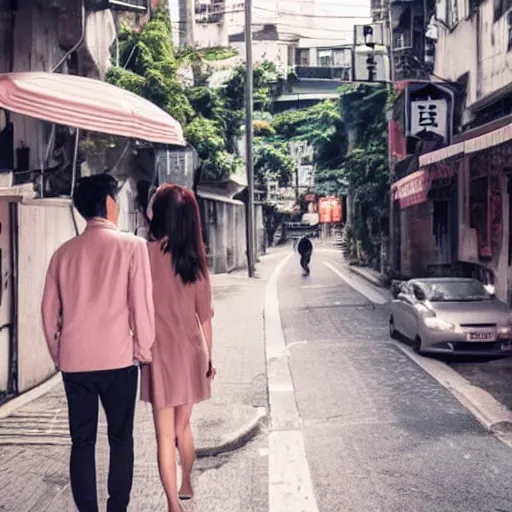 /imagine prompt:  Touching moments in Taiwanese romancedrama, deep affection, soulful characters,artistic camera work, vibrant city life, engaging conversation, complex love story