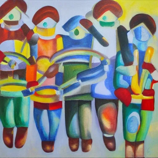 , multiple intelligence, school mural, , Oil Painting