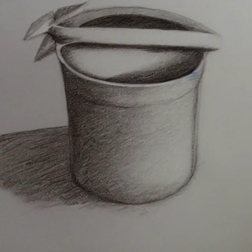 drawing of a bucket with microphone... - OpenDream