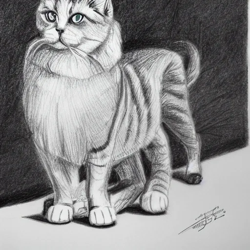 Cat and dog fusion, Pencil Sketch