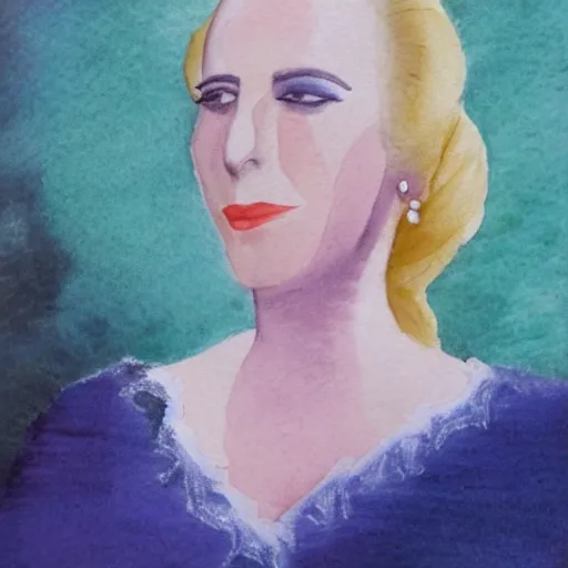 EVA PERON, Water Color, RETRATO, GENTE