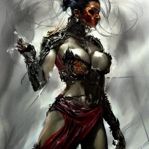 portrait full body female Russian concubine with slim curvy body painting by gaston bussiere, greg rutkowski, yoji shinkawa, yoshitaka amano, tsutomu nihei, donato giancola, tim hildebrandt, oil on canvas, trending on artstation, featured on pixiv, cinematic composition, extreme detail, metahuman creator,(best quality:1.4), ((masterpiece)),((realistic)), (detailed),Negative prompt: paintings, sketches, (worst quality:2.0),(normal quality:2.0), (low quality:2.0), lowres, ((monochrome)), ((grayscale))(monochrome:1.1), (shota:1.5), ((disfigured)), ((bad art)),((NSFW)), bad-hands-5,Steps: 20, Sampler: DDIM, CFG scale: 7, Seed: 4141018083, Size: 512x768, Model hash: 32c4949218, Model: V08_V08, Denoising strength: 0.5, ENSD: 31337, Hires upscale: 2, Hires steps: 20, Hires upscaler: 4x-UltraSharp