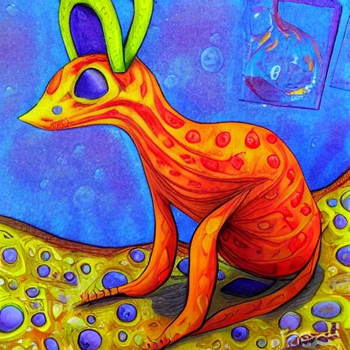 Tremarctos ornatus, Trippy, Cartoon, 3D, Pencil Sketch, Oil Painting, Water Color