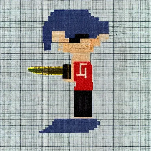 bored surfer pixel art