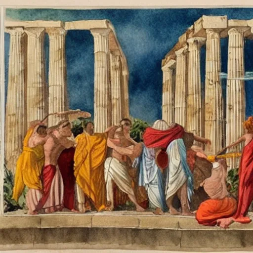 Ancient Greece, Water Color