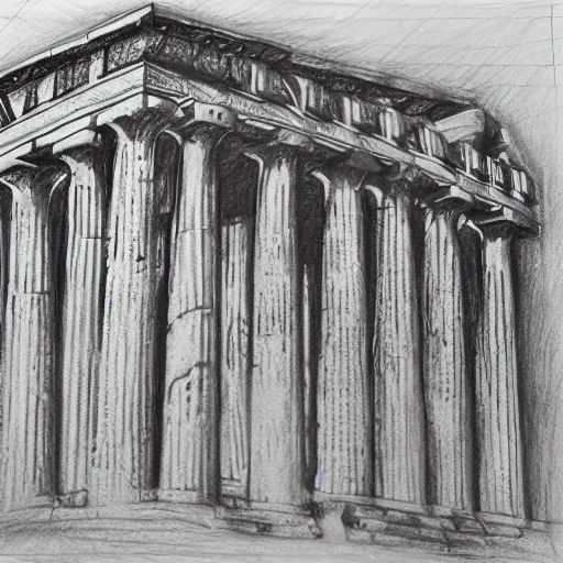 Ancient Greece,  Pencil Sketch