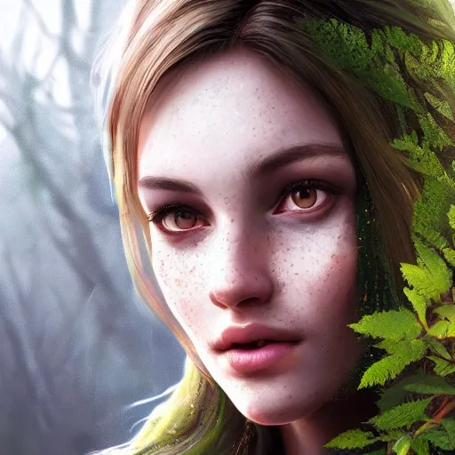 beautiful digital painting of a du juan stylish female forest with high detail, real life skin, freckles, 8 k, stunning detail, works by artgerm, greg rutkowski and alphonse mucha, unreal engine 5, 4 k uhd