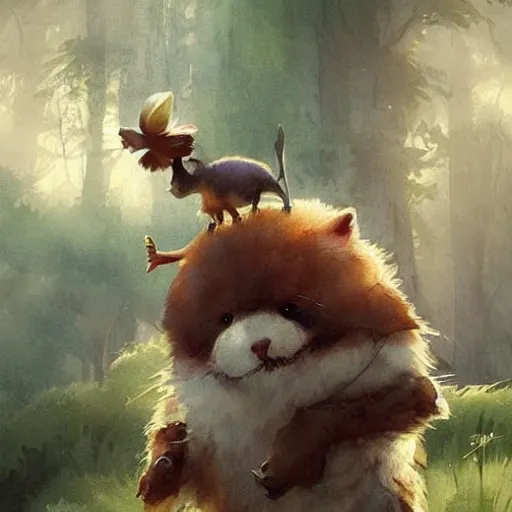 adorable animal characters engaging in acts of kindness, such as sharing and comforting, watercolor, warm colors, by greg rutkowski, iridescent accents, ray tracing, product lighting, sharp, smooth, masterpiece