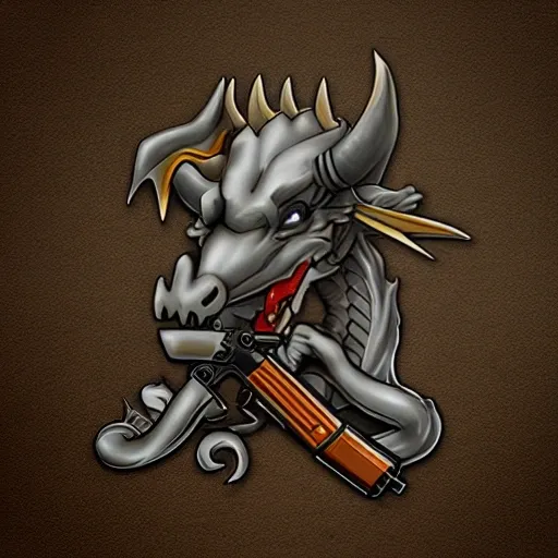 dragon with a gun