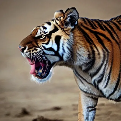 tiger lion fight ferocious