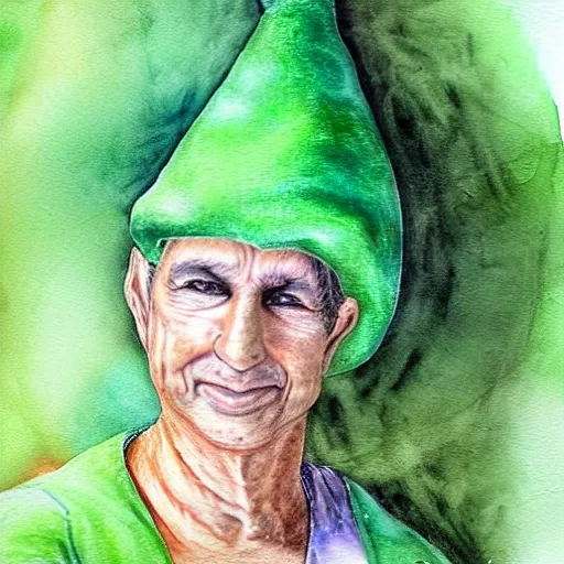 duende, verde,8k, realismo, oro, extravagancia, seguridad, Water Color