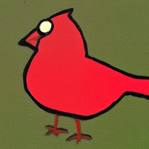 red bird, Cartoon