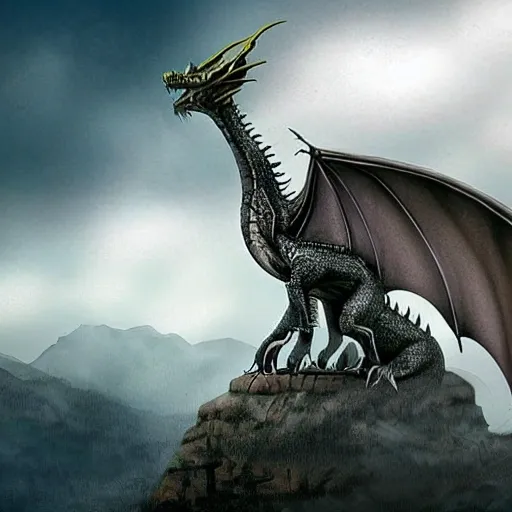 Generate a high-resolution digital artwork of a brown dragon res ...