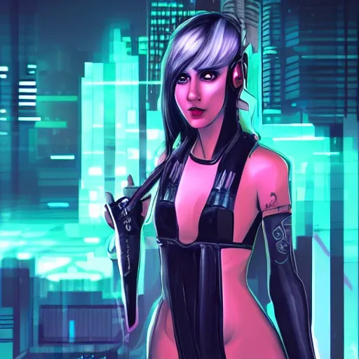 Cyberpunk Girl By Midjourney Arthubai 6788