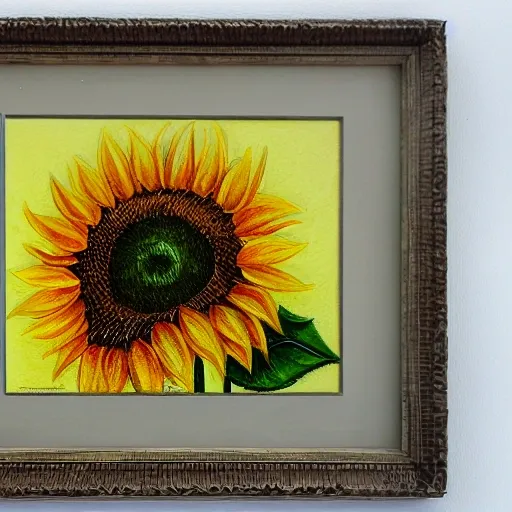 sunflower
, Pencil Sketch, 3D, Oil Painting