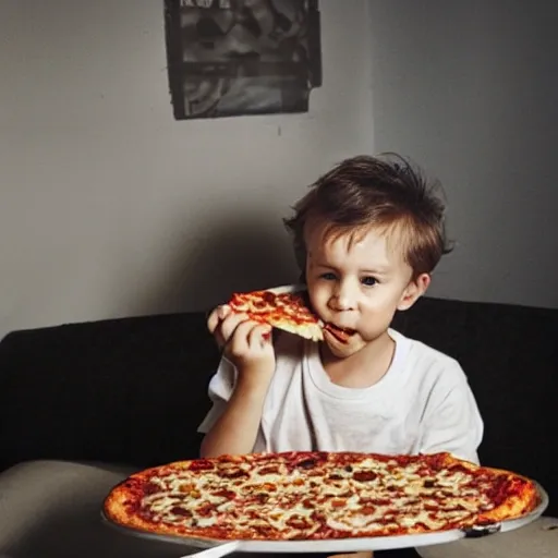 BB Model eating pizza