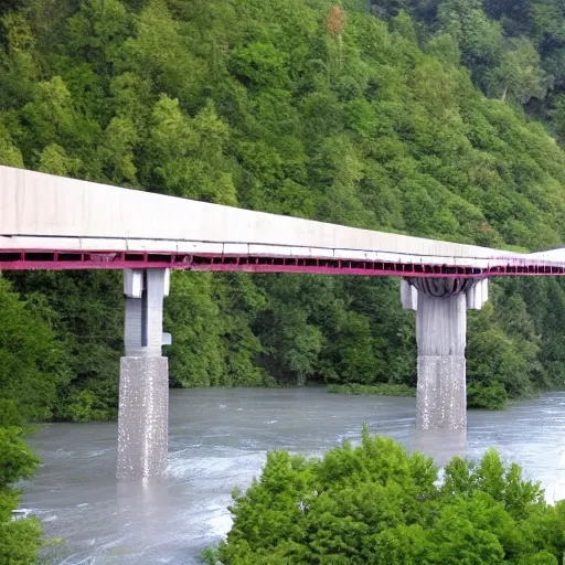 Bridge Configuration
1.The bridge may cross the valley at any elevation from the high water level to 24 meters above the high water level.
2.If the elevation of the bridge is below 24 meters, excavation of the river banks will be required to achieve the correct highway elevation. 
3.To provide clearance for overhead power lines (shown above), the highest point on the bridge may not exceed an elevation 32.5 meters above the high water level (8.5 meters above the top of the river banks).
4.The bridge may consist of either standard (simple supports) or (arch supports). If necessary, the bridge may also use one intermediate , located near the centre of the valley. If necessary, the bridge may also use cable , located 8 meters behind one or both abutments.
5.Each main truss can have no more than 100 and no more than 200 .
6.The bridge will have a flat, reinforced deck. Two types of concrete are available:
1.Medium-strength concrete requires a deck thickness of 23 centimetres (0.23 metres).
2.High-strength concrete requires a deck thickness of 15 centimetres (0.15 meter).
7.In either case, the deck will be supported by transverse spaced at 4 metre intervals. To accommodate these floor beams, your must have a row of joints spaced 4 meters apart at the level of the deck. These joints are created automatically when you begin a new design.
8.The bridge deck will be 10 meters wide, such that it can accommodate two lanes of traffic.
4.Member Properties
•Materials. Each member of the truss will be made of either carbon steel, high-strength low-alloy steel, or quenched and tempered steel.
•. The members of the truss can be either solid bars or hollow tubes. Both types of cross-sections are square.
•Member Size. Both cross-sections are available in a variety of standard sizes.