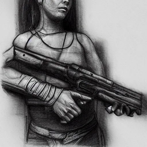 el conflicto armado colombiano si fuera mujer, 3D, Pencil Sketch