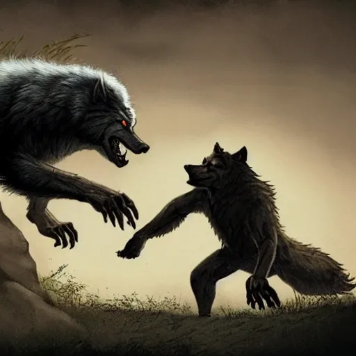 werewolf tearing hunter apart

