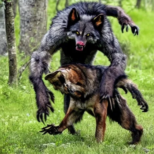 werewolf tearing hunter apart

