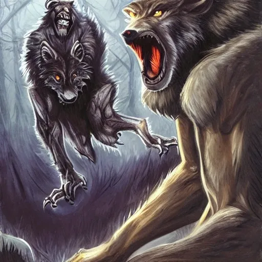 werewolf tearing hunter apart

