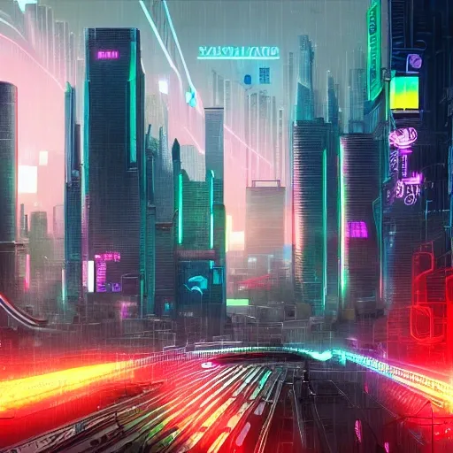 Cyberpunk city wall paper - Arthub.ai