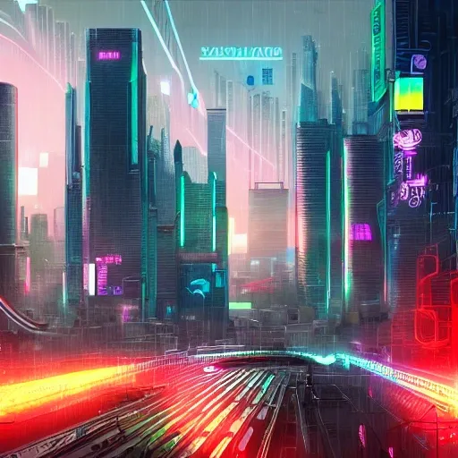 Cyberpunk city wall paper